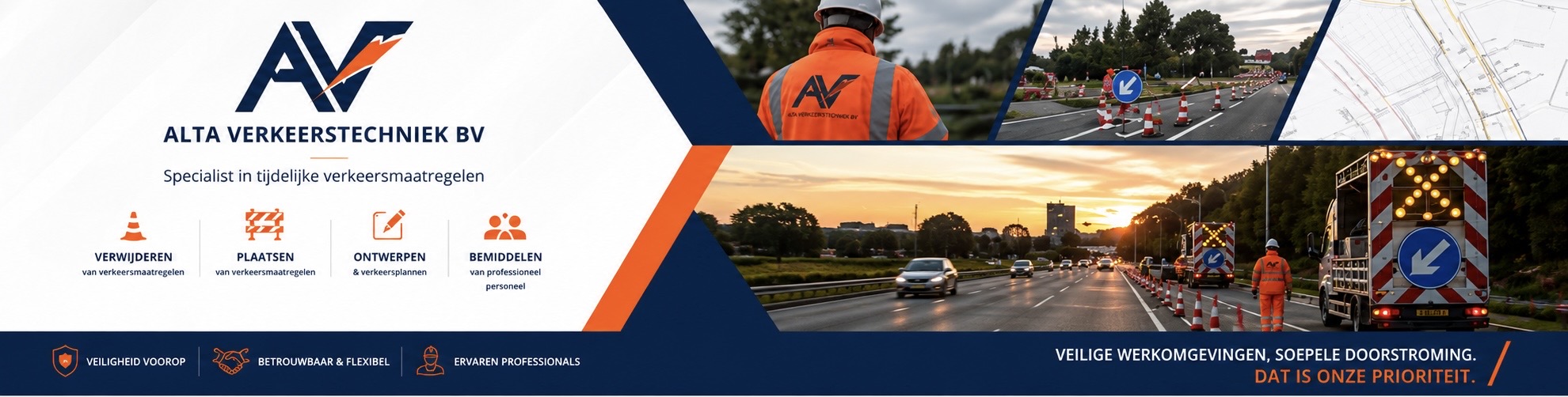 Alta Verkeerstechniek BV aan het werk op de weg